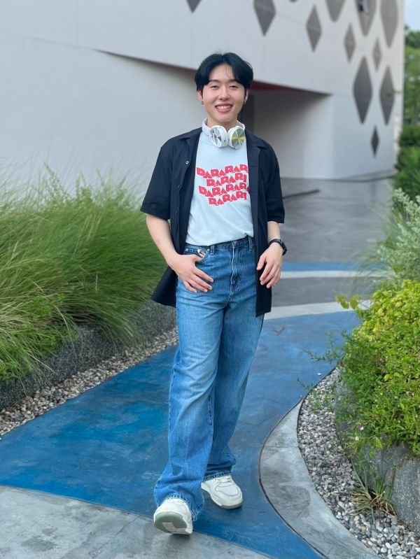 An outfit using Over Shirt Jacket (Cotton Linen) and Open Collar