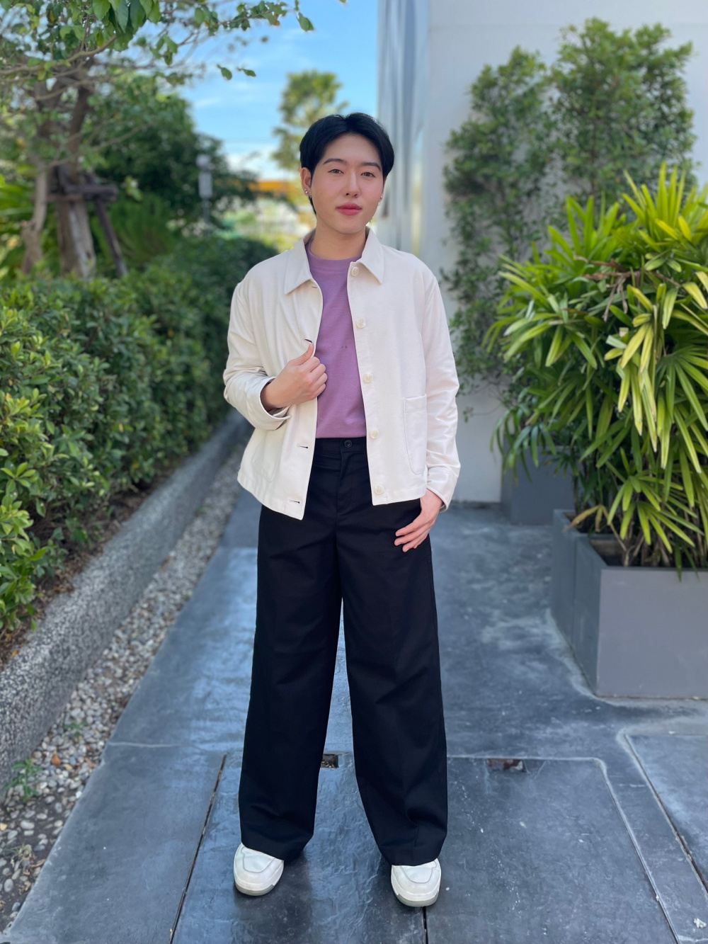 Jersey relaxed jacket uniqlo clearance