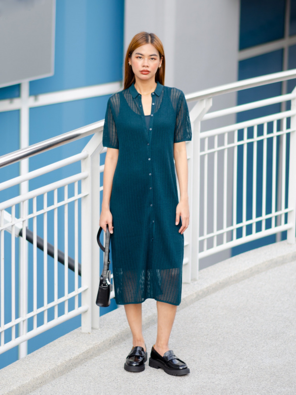 Lace Knit Dress | Short Sleeve(Women's) outfit ideas| UNIQLO ID