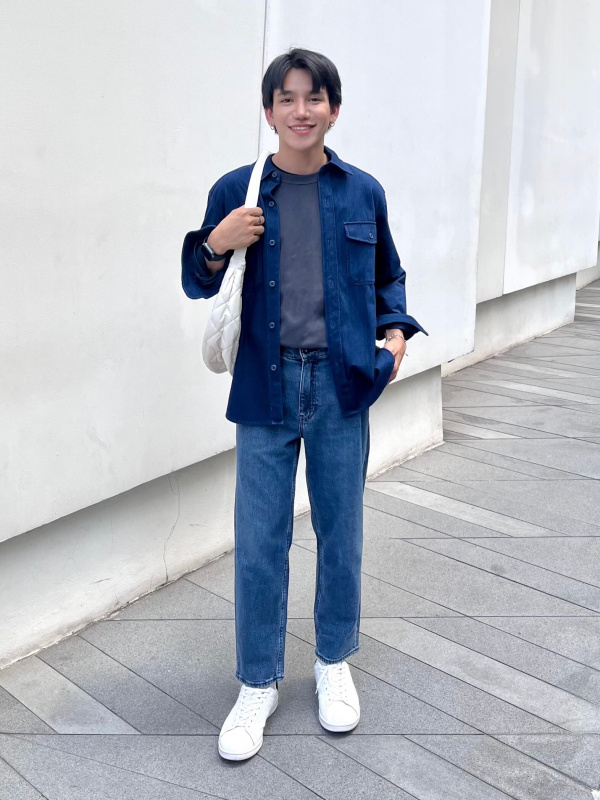 Denim shirt uniqlo best sale