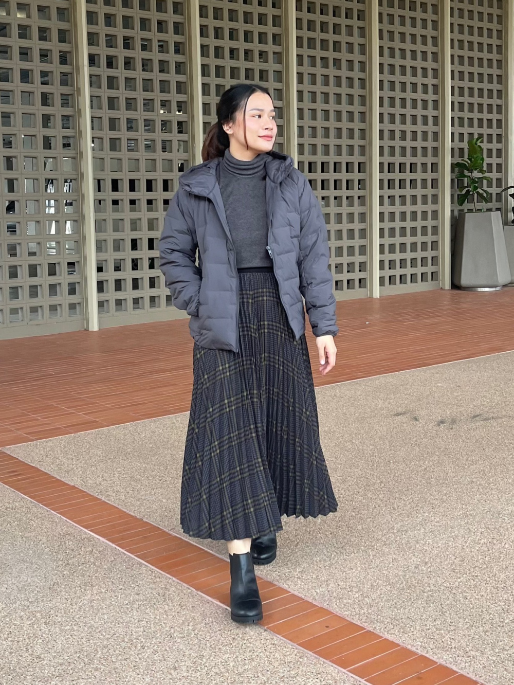 Check Styling Ideas Forpleated Long Skirt Uniqlo In