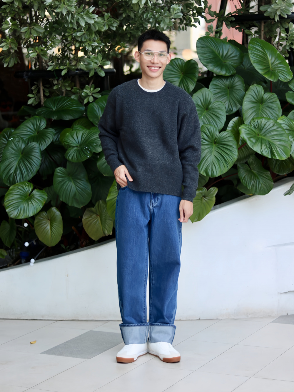 Check styling ideas for Cotton Blend Pointelle Short Sleeve Sweater Regular Straight Jeans UNIQLO PH
