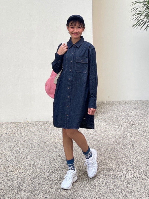 uniqlo denim dress DENIM SHIRT DRESS | LONG SLEEVE(WOMEN'S) OUTFIT IDEAS
