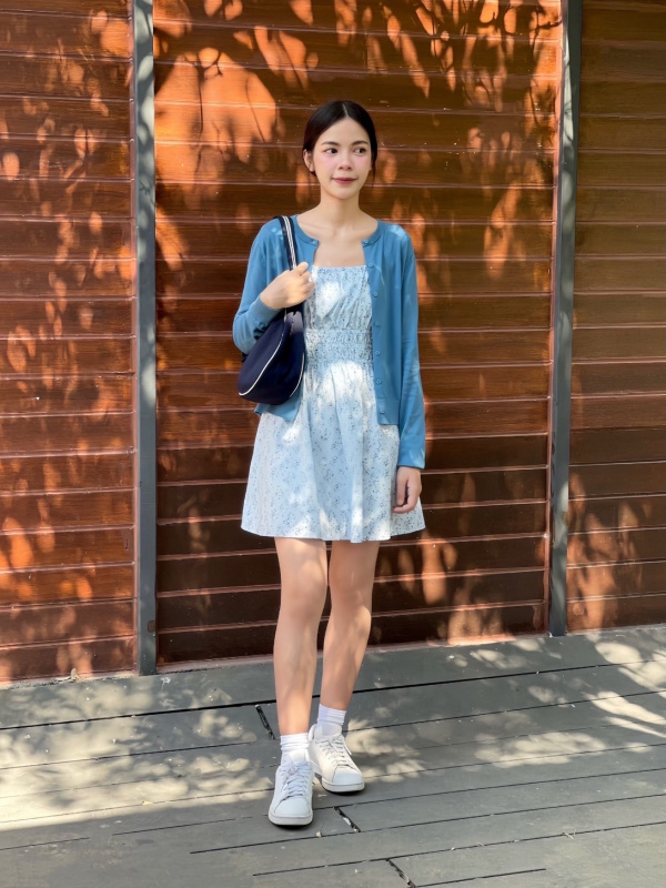 uniqlo cotton gathered mini dress Check styling ideas for「Cotton Gathered Mini Dress