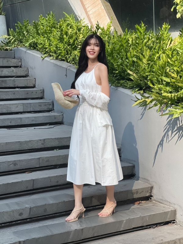 CHECK STYLING IDEAS FORHALTER NECK DRESS | UNIQLO TH