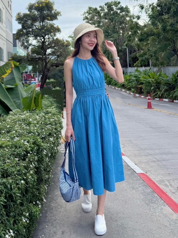 uniqlo halter neck dress WOMEN'S HALTER NECK DRESS