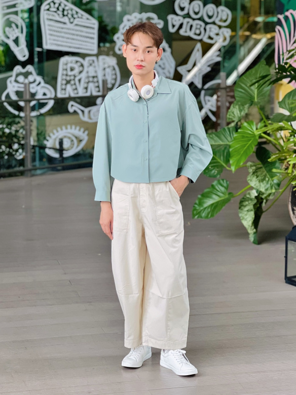 An outfit using Wide Balloon Pants｜UNIQLO SG