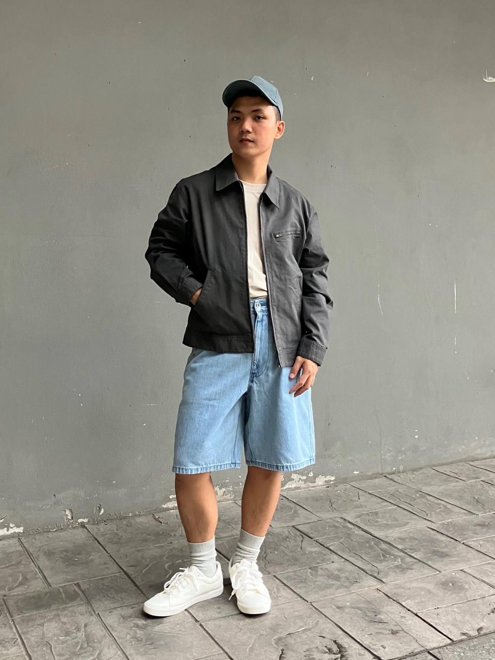 【et.UNiVER】separated pants combination Front Split & Lace Insert Long Pants | IC Collection