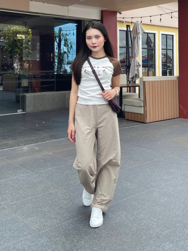 STRETCH JERSEY BARREL PANTS