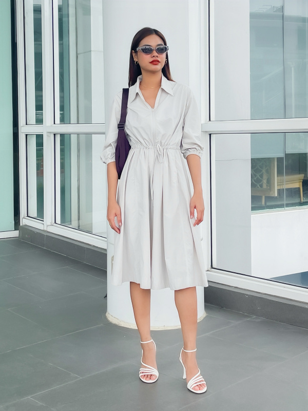 knee length dresses for ladies Italian Sporty Nylon Cami Dress  Tibi Official