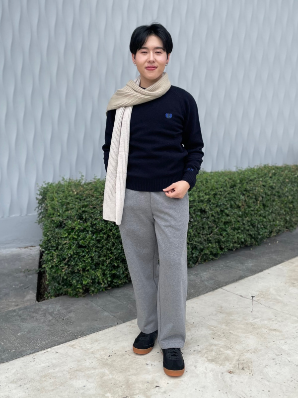 本日限定　S dot sweat wide pants gray Wide Sweatpants | UNIQLO US