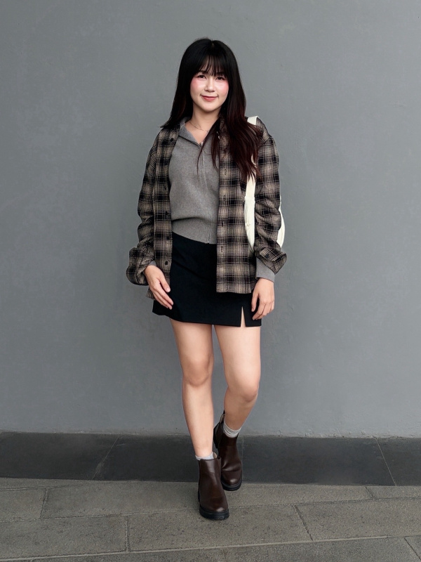 An outfit using Smooth Cotton Full Zip Cardigan and Slim Chino
