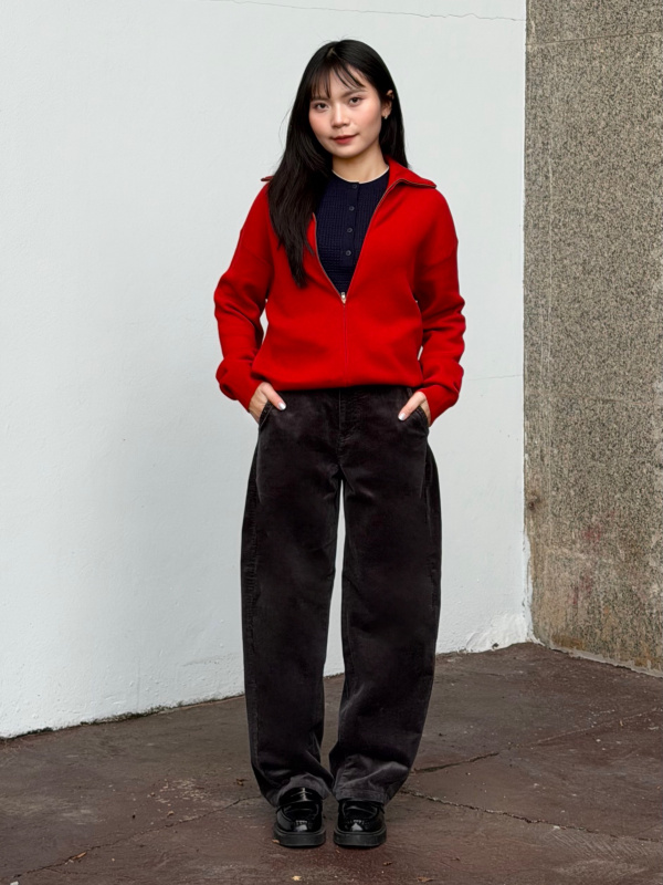 An outfit using Smooth Cotton Full Zip Cardigan and Slim Chino