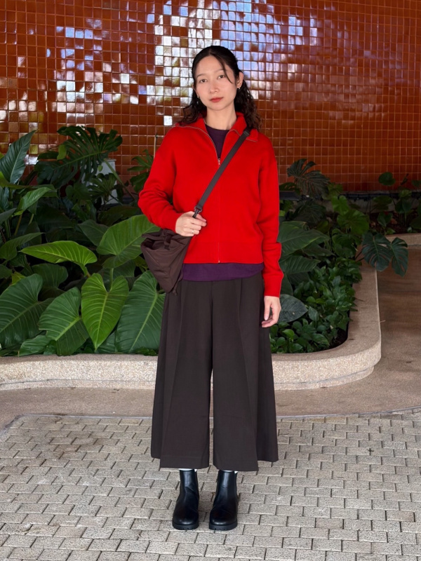 An outfit using Smooth Cotton Full Zip Cardigan and Slim Chino