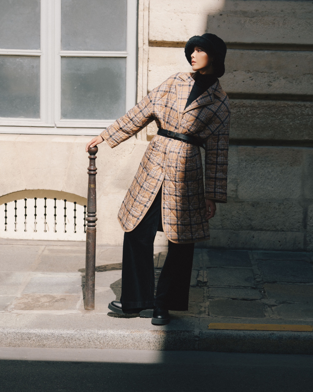 Check styling ideas for「Pile Lined Fleece Stand Collar Coat」