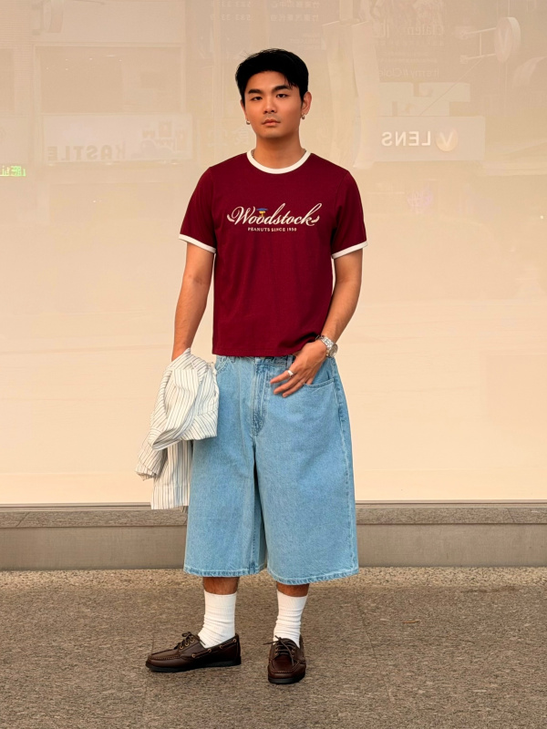 An outfit using Zip-Up Blouson and Jorts | 13