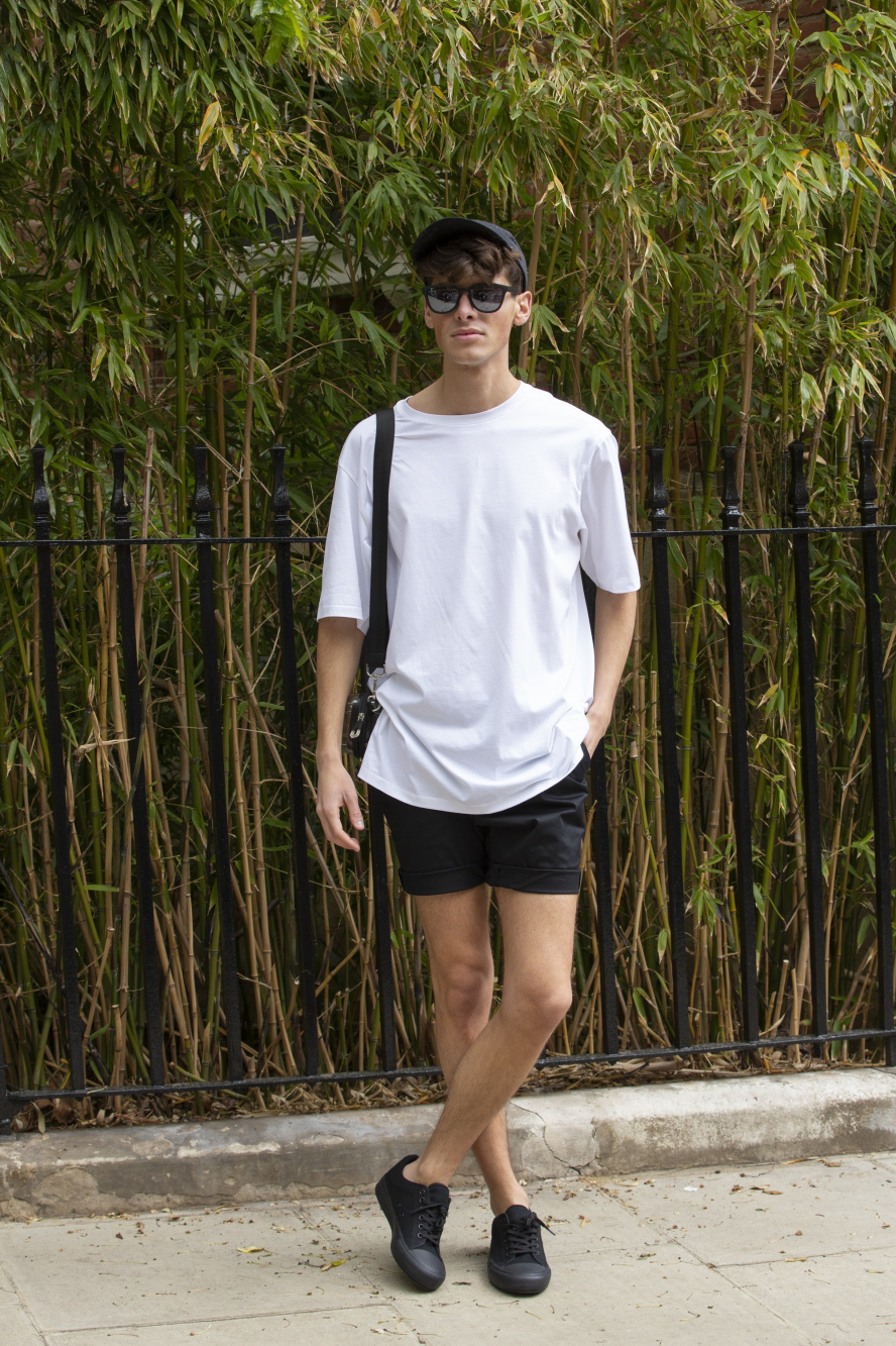 Polo shirt shop and shorts outfit