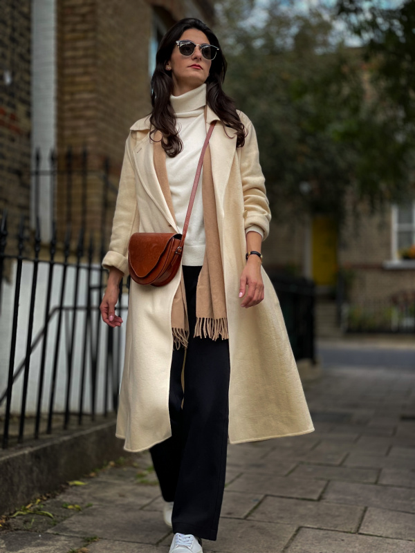 double face chester long coat uniqlo