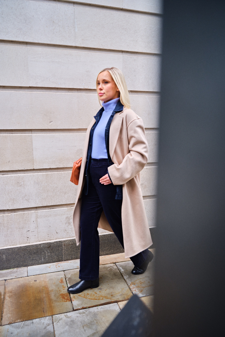 double face chester long coat uniqlo