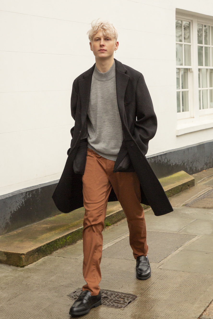 Check styling ideas for「Comfort Jacket、Extra Fine Merino Crew Neck  Long-Sleeve Sweater」