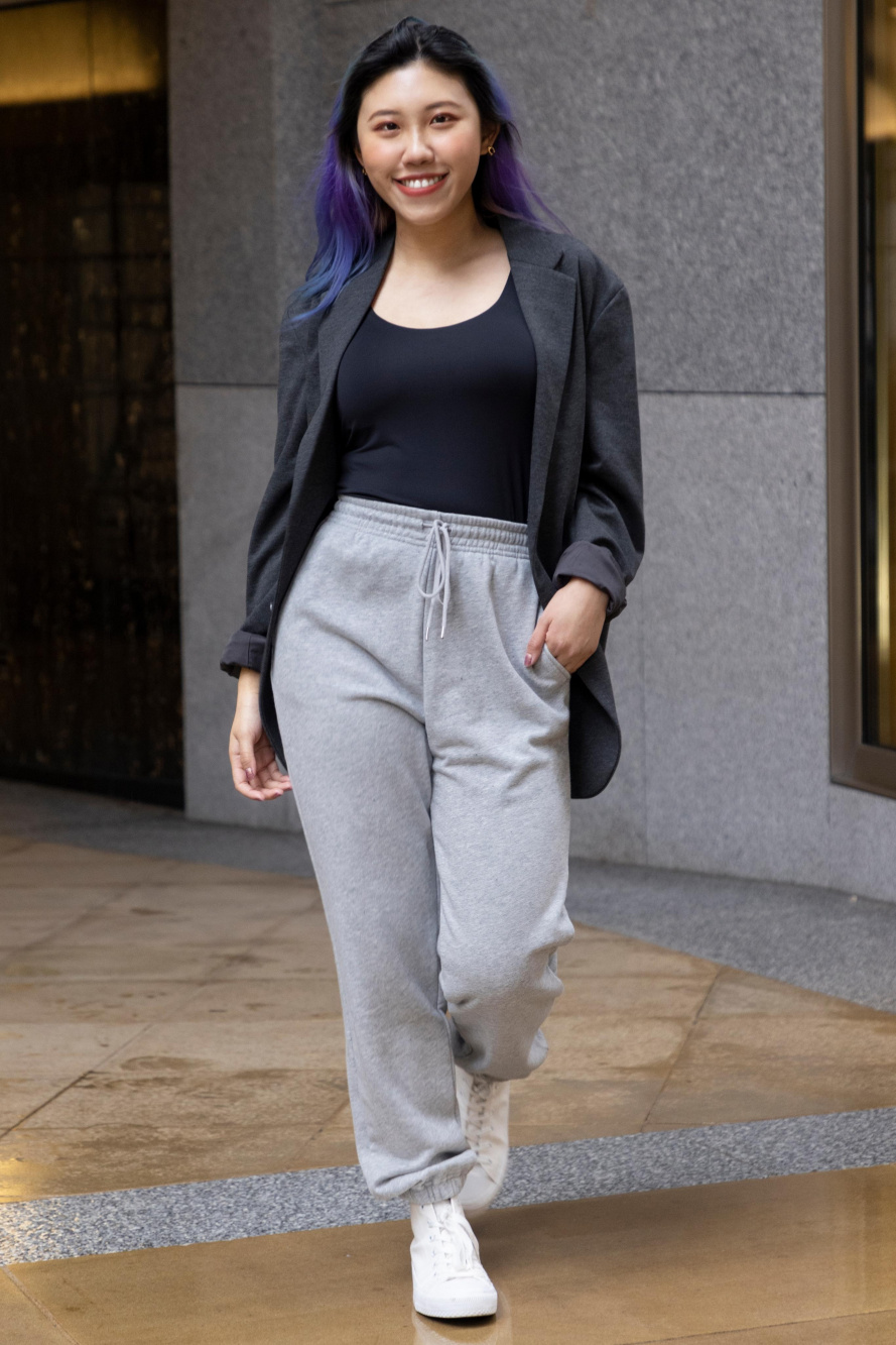 Check styling ideas for Sweatpants Ribbed Cropped Short Sleeve T