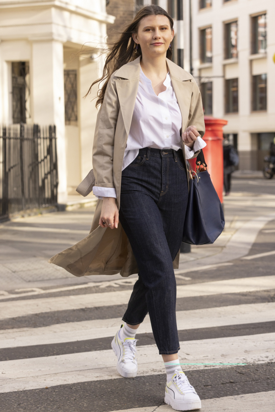 Jeans and shop trench coat