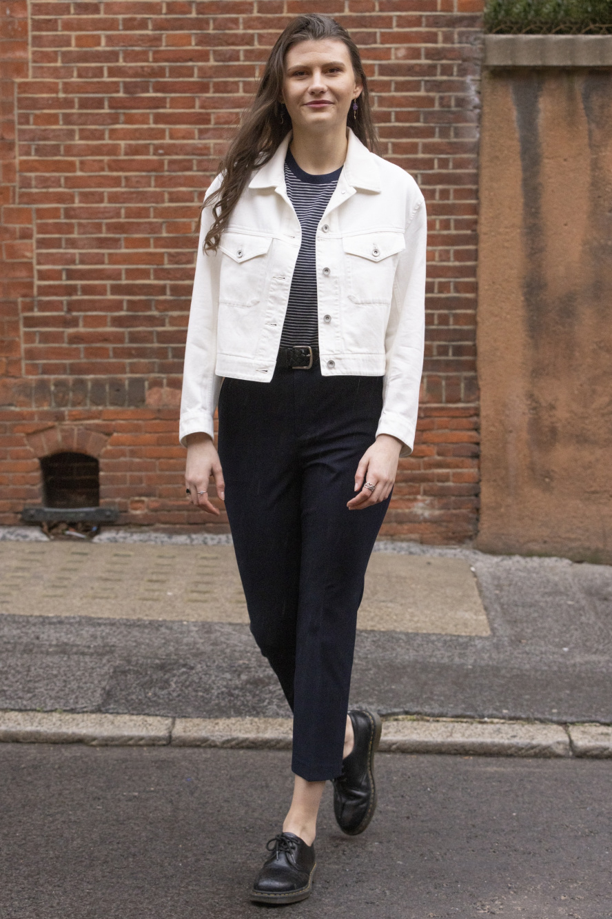 Check styling ideas for CROPPED DENIM JACKET UNIQLO CA