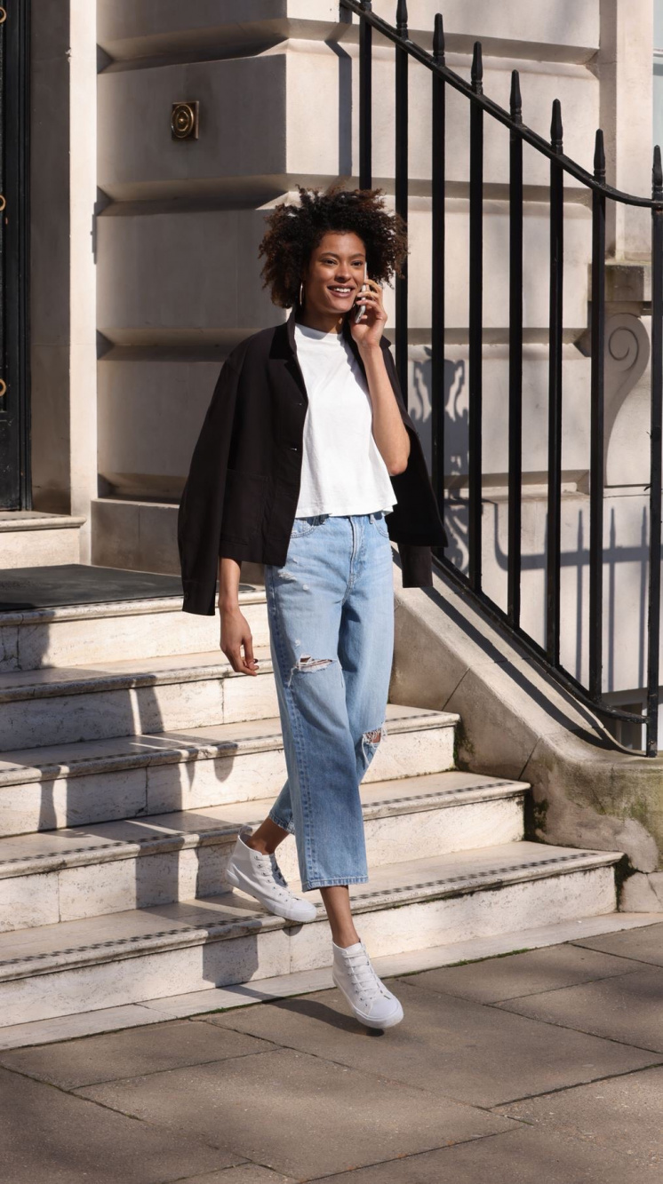 Check styling ideas for「Jersey Short Jacket」 UNIQLO AU