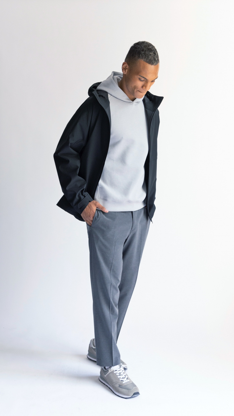 Check styling ideas for「Stretch Dry Sweat Pullover Hoodie、Smart Ankle Pants  (2-Way Stretch)」