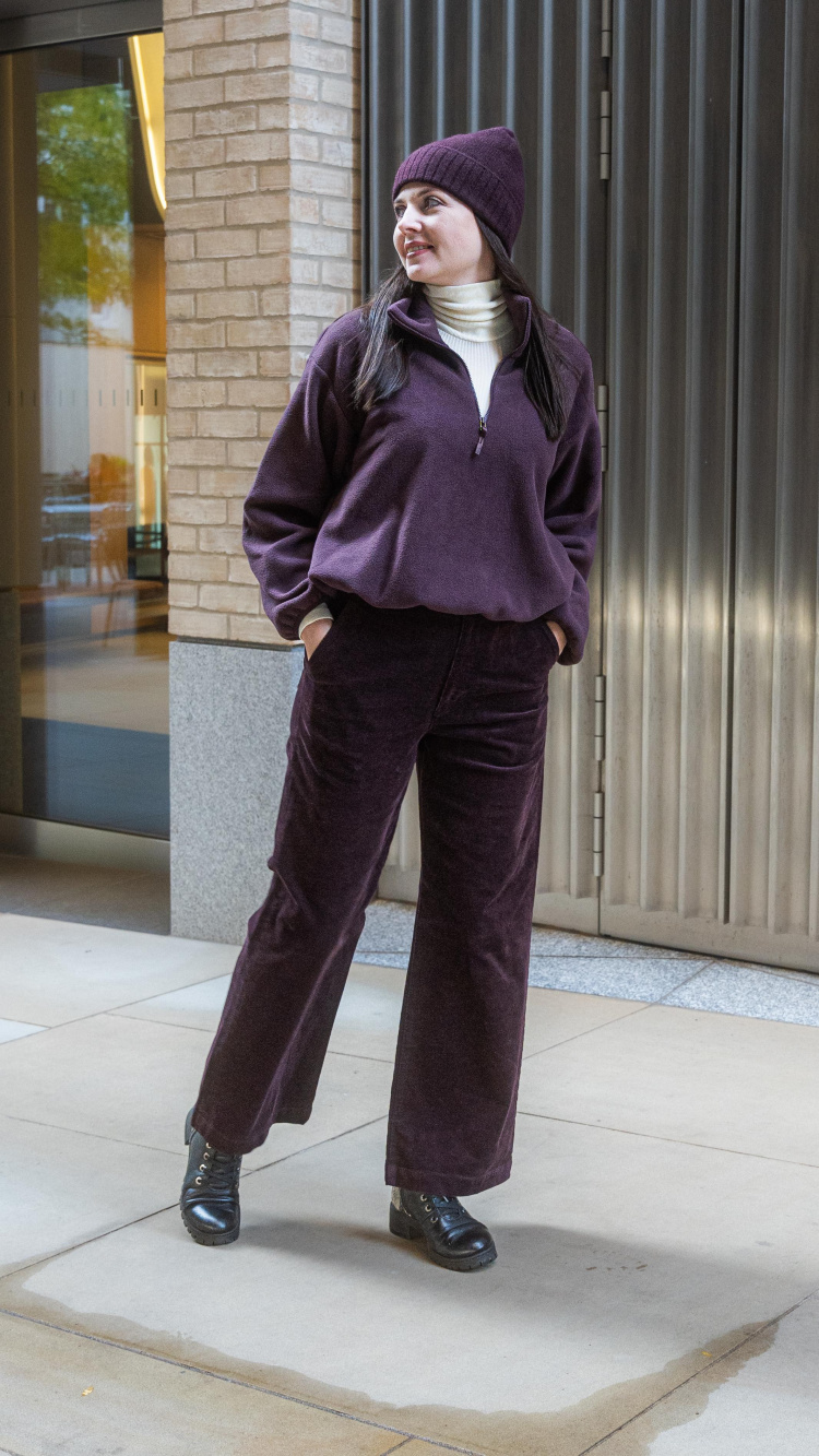 Lilac Grey Seamless Long Sleeves Outfit For Woman