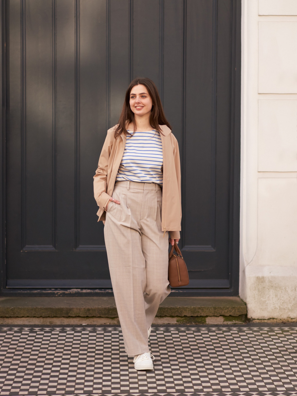 Check styling ideas for Wide Fit Pleated Pants Checked UNIQLO US