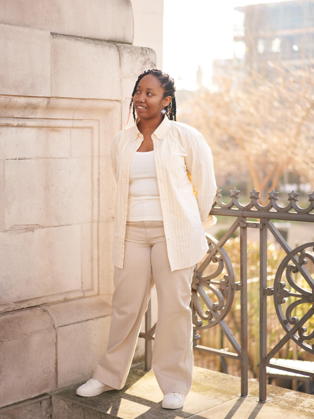 Plus size white 2024 linen pants suit