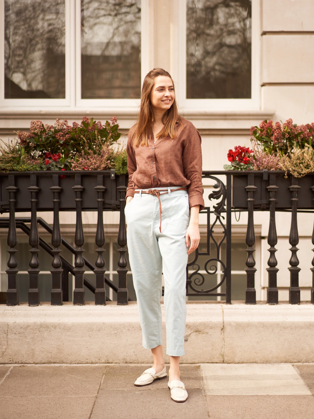 Linen Cotton Tapered Pants