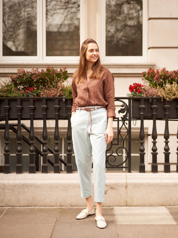 Check styling ideas for「Linen Cotton Tapered Pants」