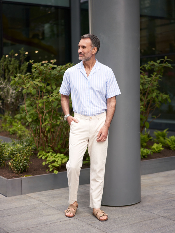 MEN'S LINEN BLEND RELAXED PANTS