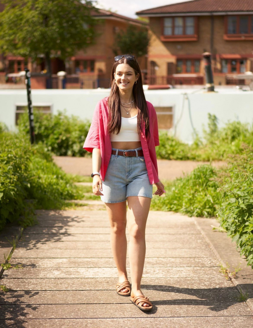 Check styling ideas for「Linen Blend Open Collar Short Sleeve