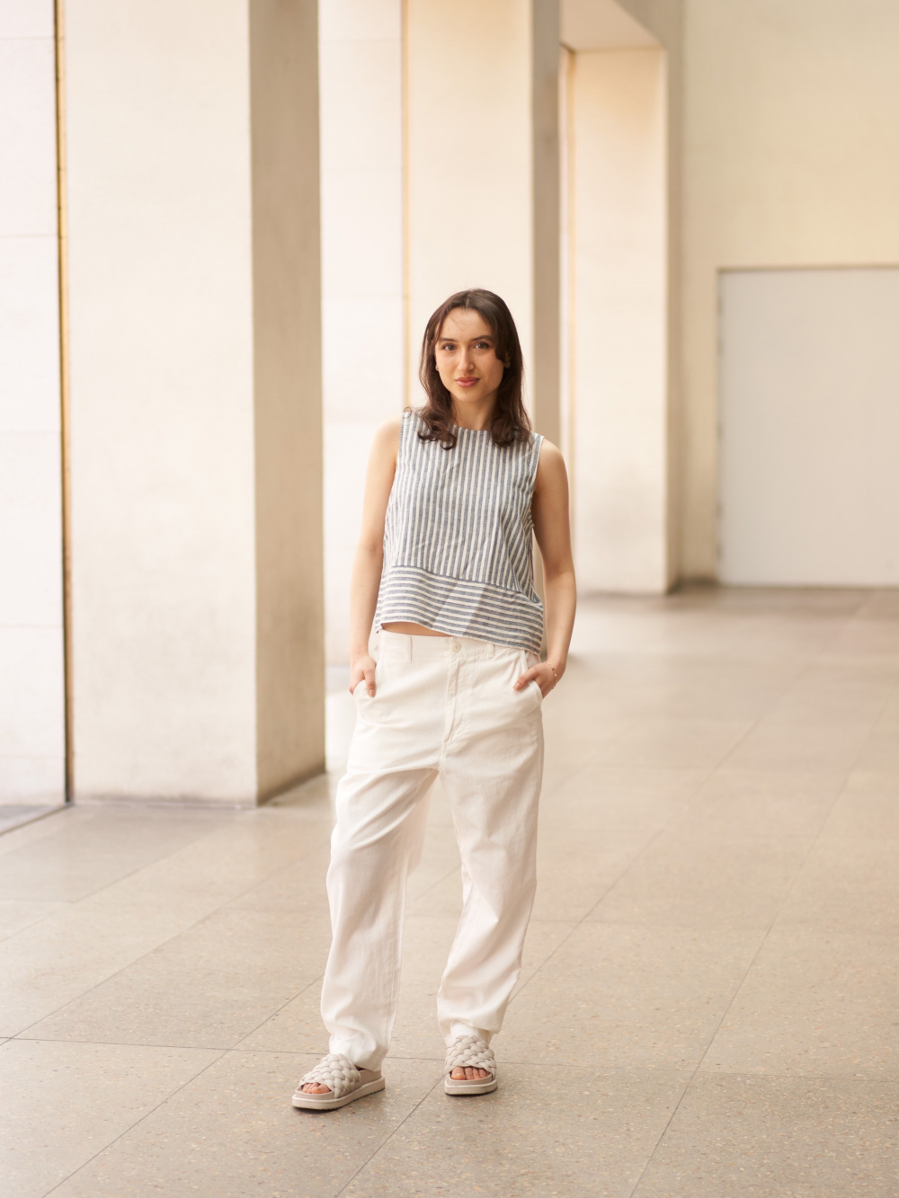 Check styling ideas for「Linen Cotton Tapered Pants」