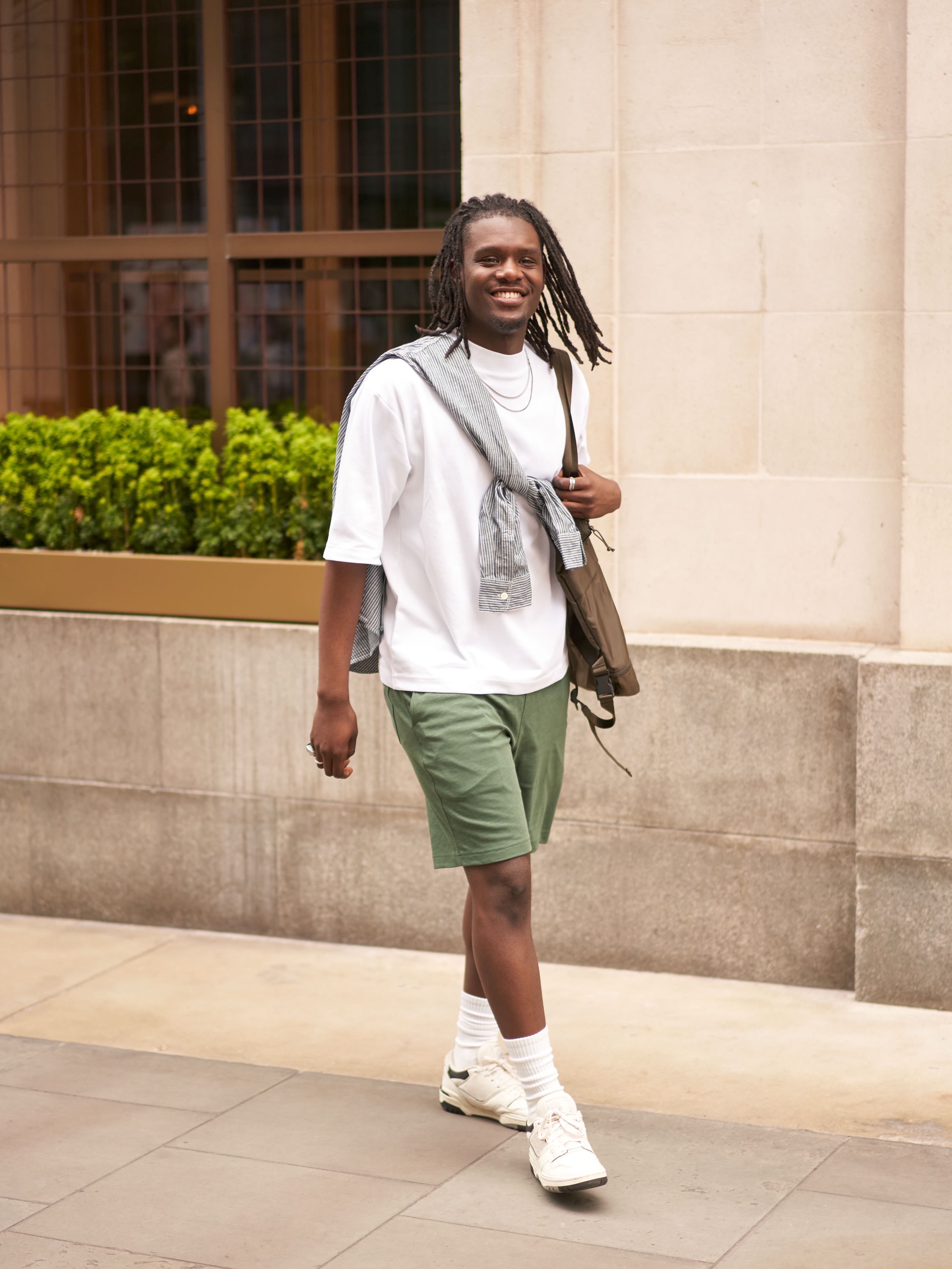 Uniqlo U AIRism Cotton Oversized Mock Neck Half Sleeved T-Shirt | UNIQLO