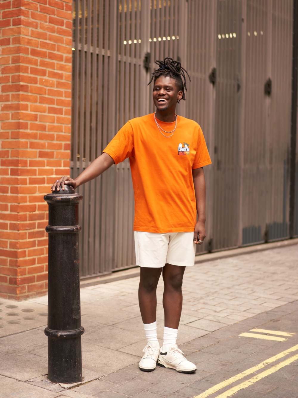 Orange shorts outfit on sale men