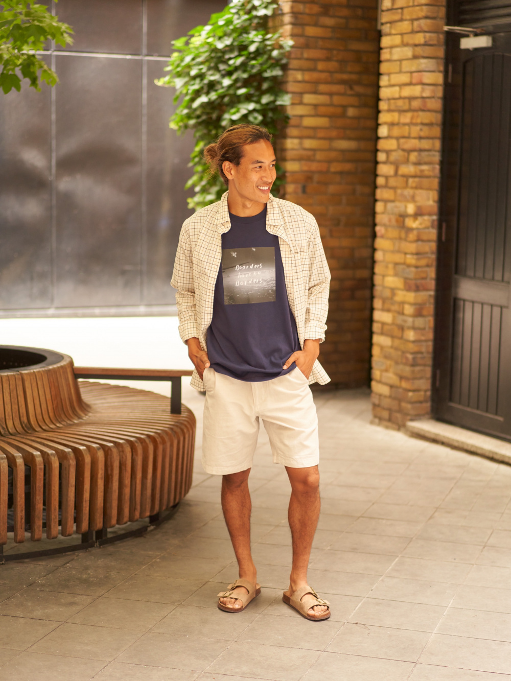 Men Linen Blend Shorts, UNIQLO