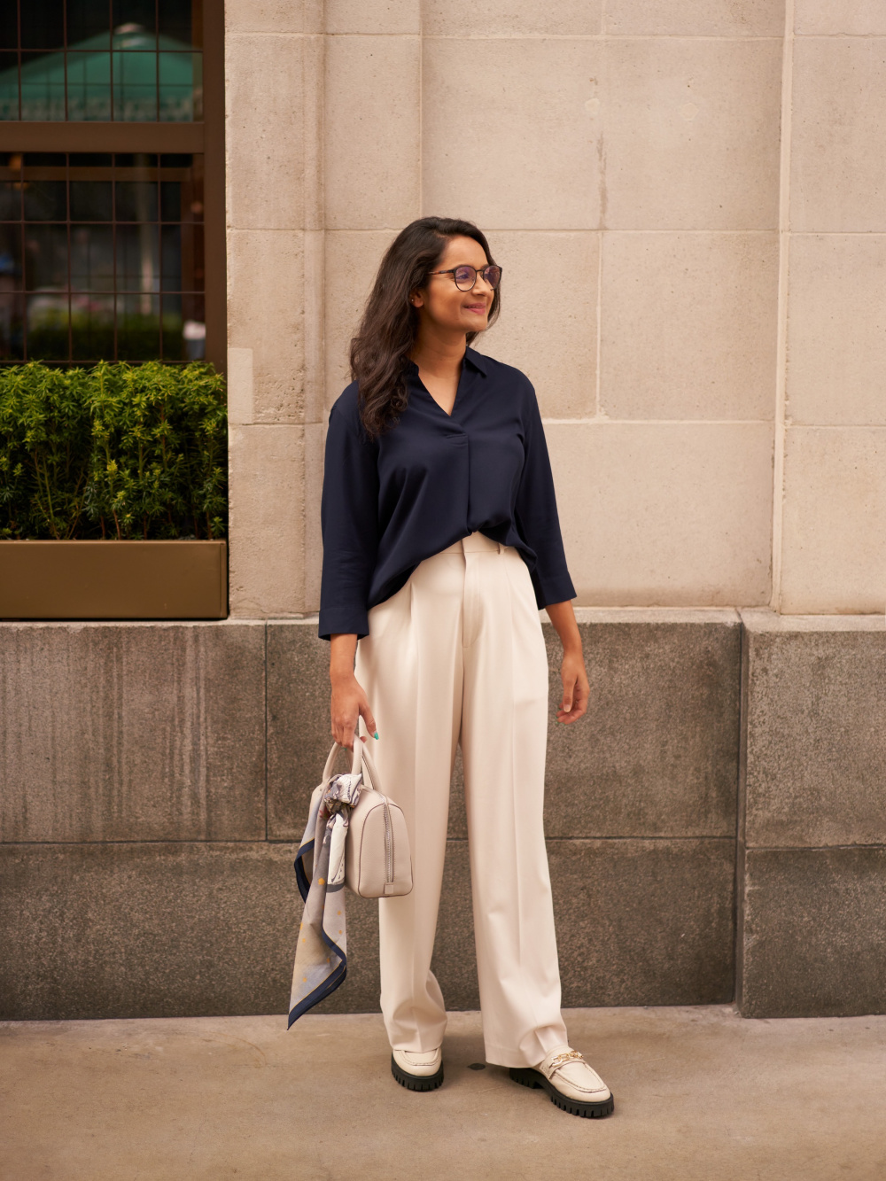 Wide-Fit Pleated Pants