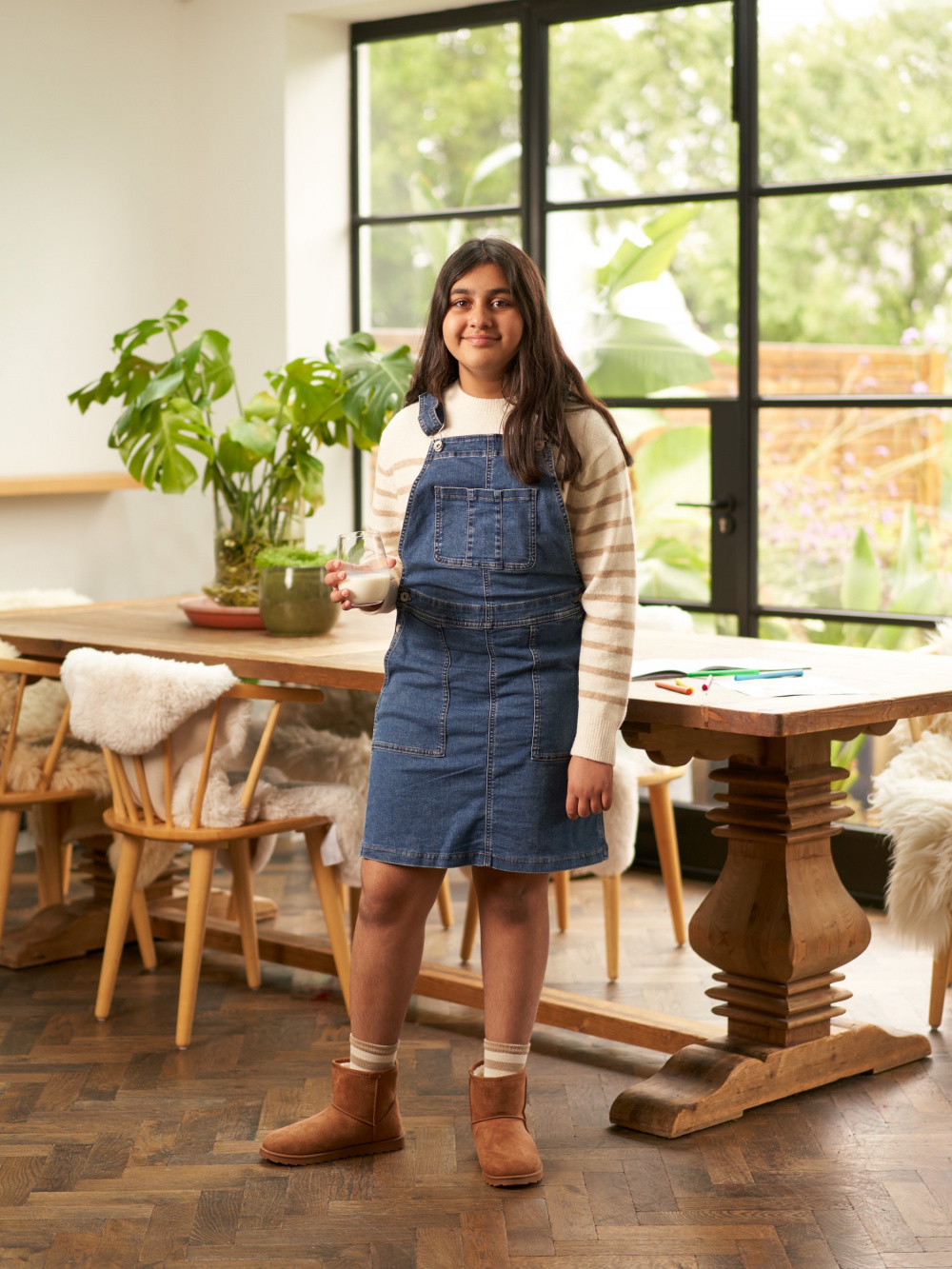 Denim skirt overalls outlet style