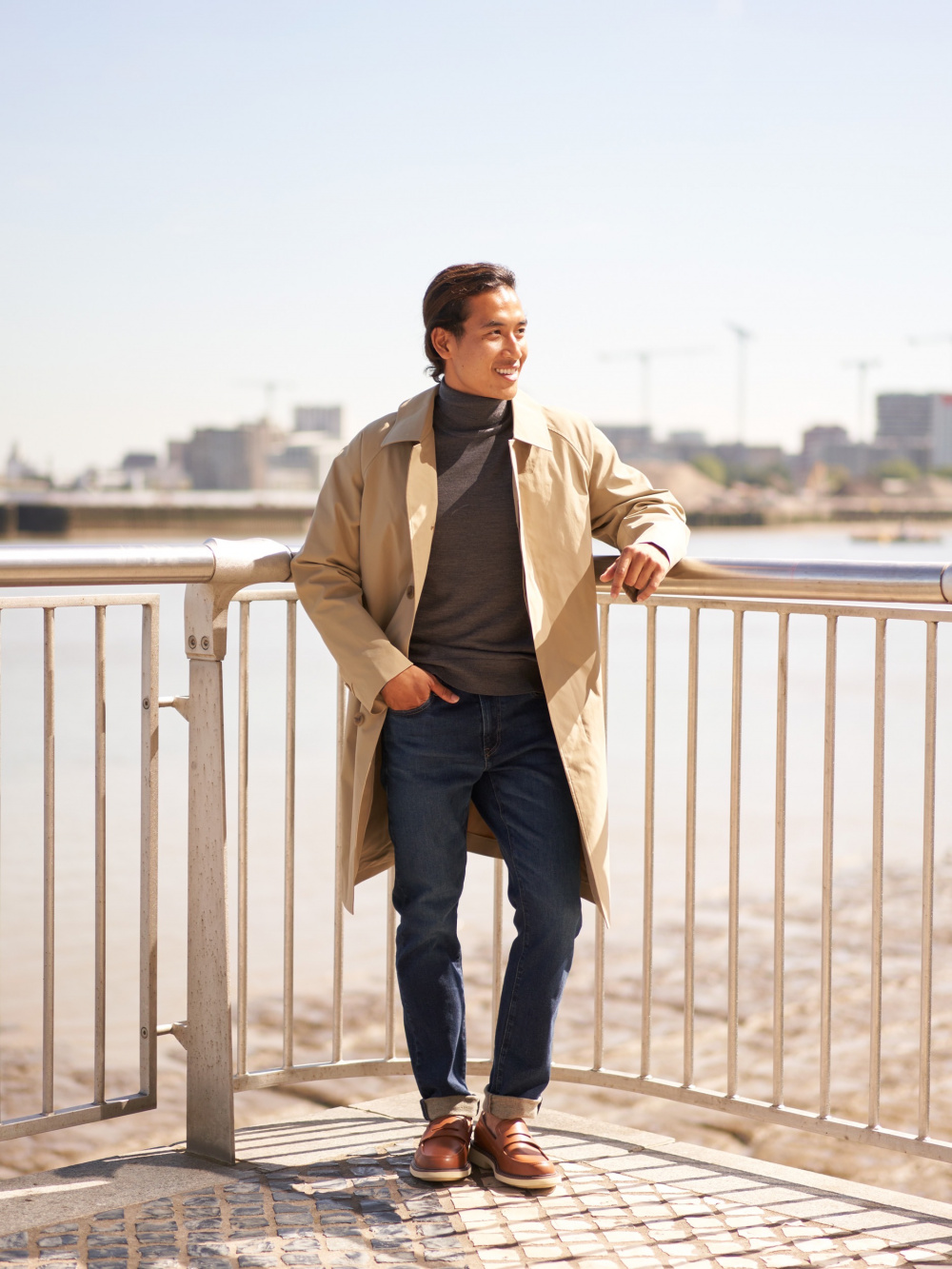 Check styling ideas for「Denim Utility Long Sleeve Over Shirt