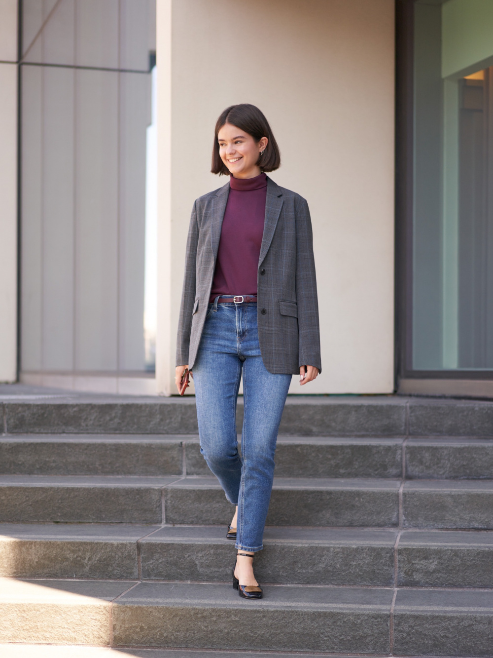 Check styling ideas for「Extra Fine Merino Ribbed Turtleneck Long