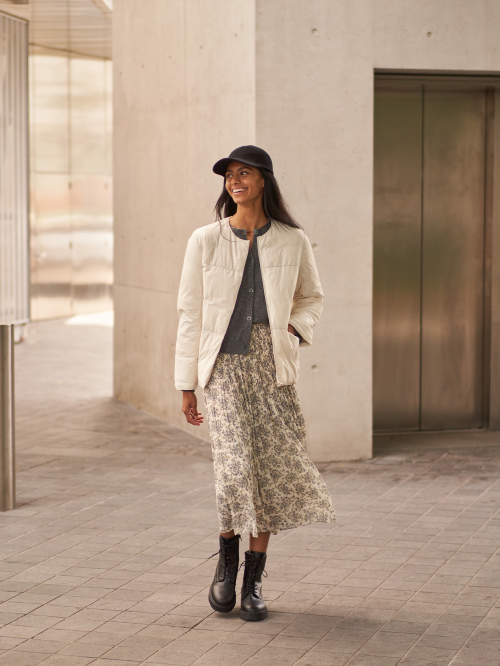 Skirt and cheap cardigan outfit