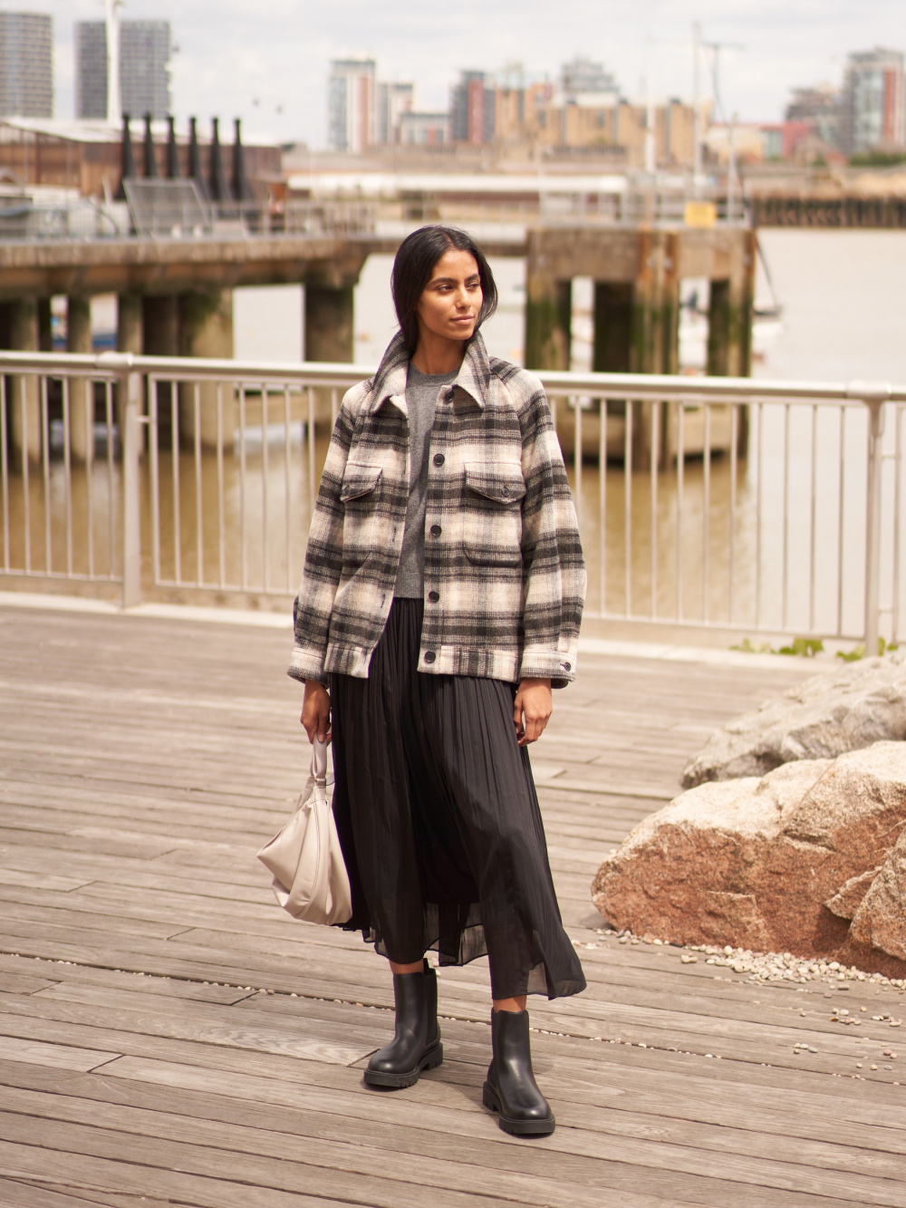 Oversized shop checked jacket