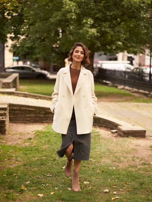 Double Face Short Coat | UNIQLO US