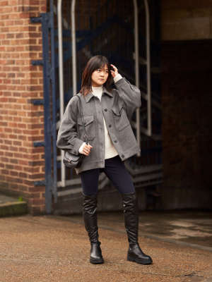 専用です⭐︎over sized Jacket Coat Rick Owens DRKSHDW Jumbo Worker Jacket in Black | SVD