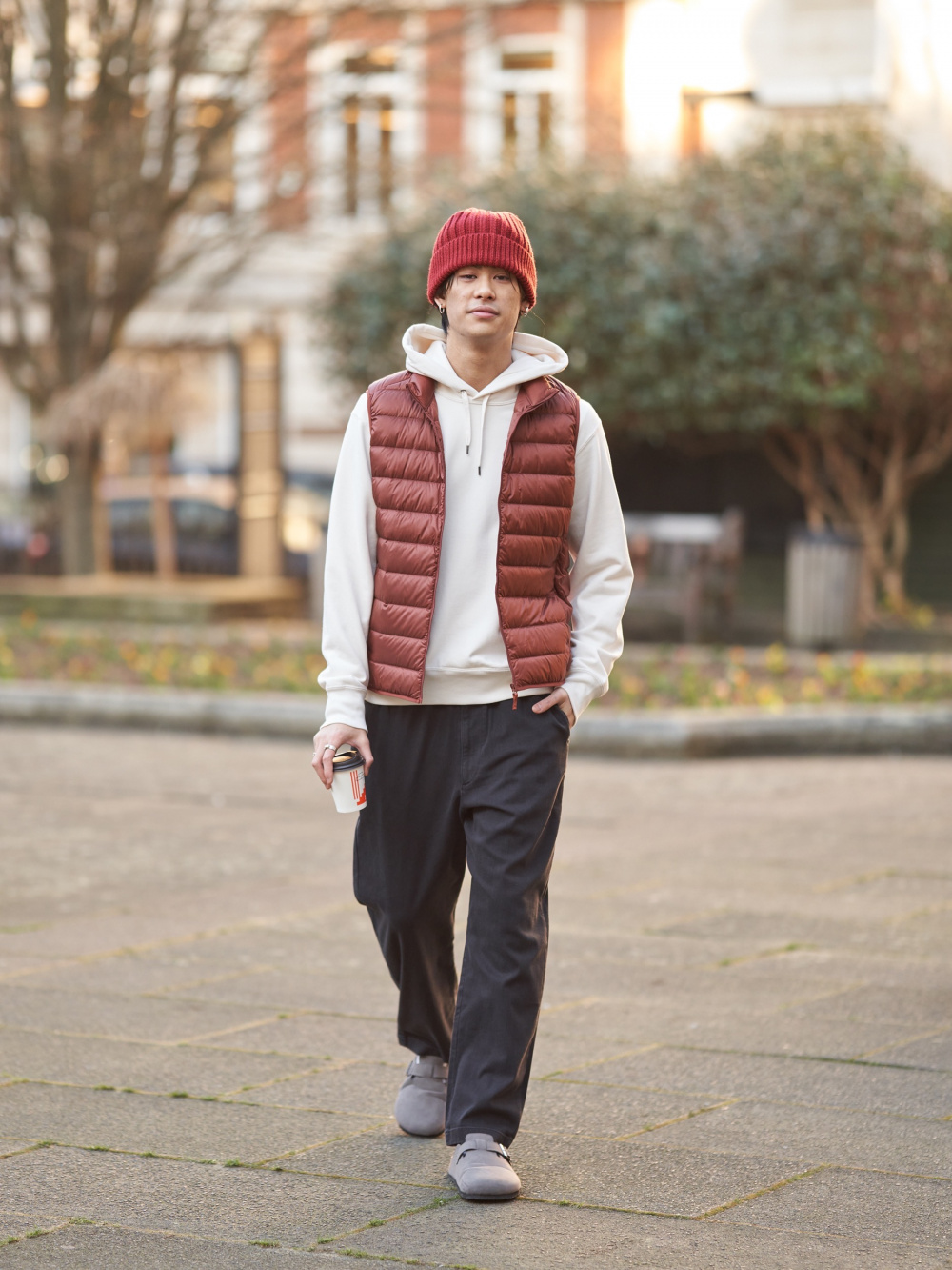 Check styling ideas for「SWEAT PULLOVER HOODIE、ULTRA LIGHT DOWN VEST」