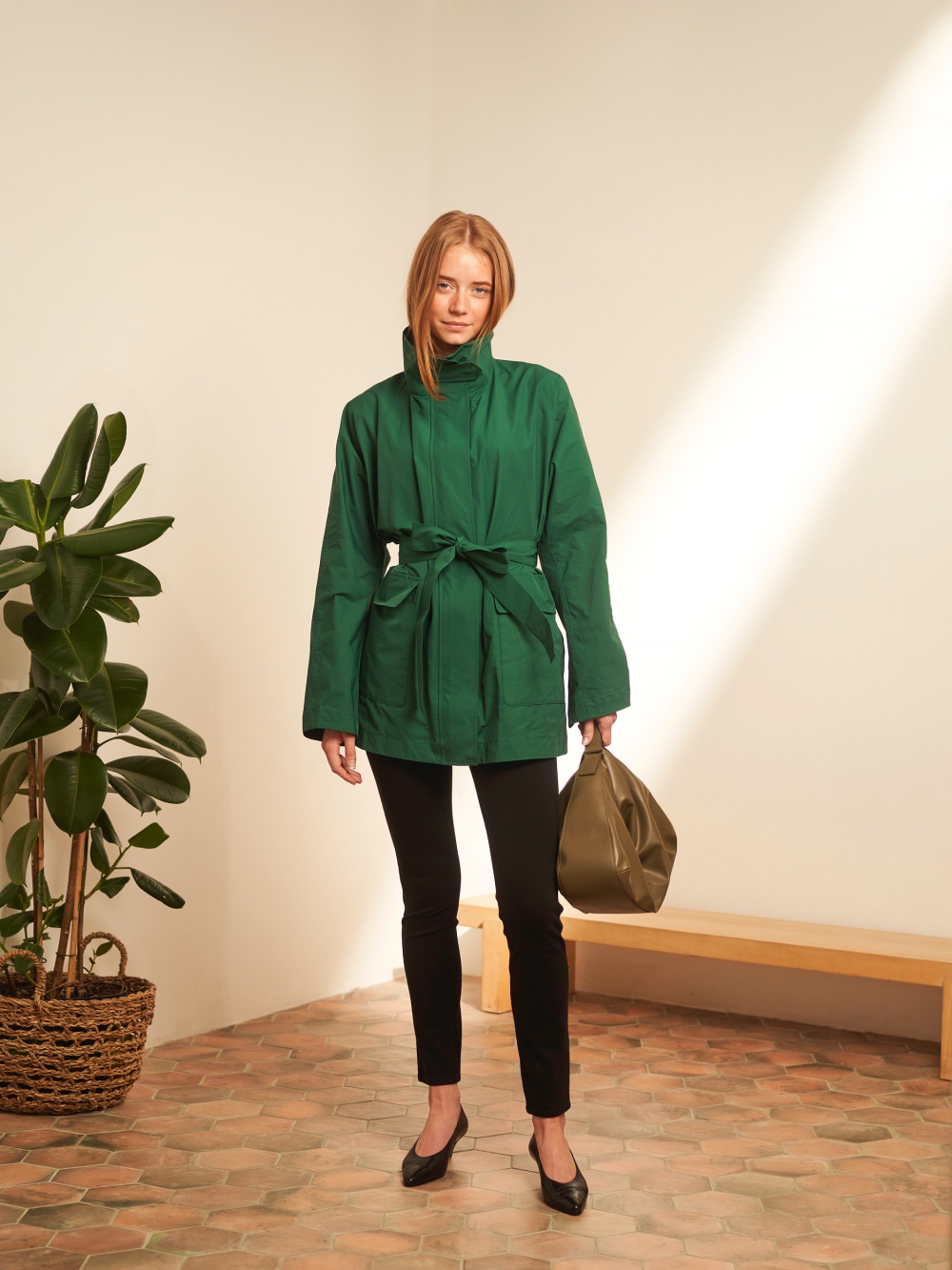 Check styling ideas for「Stand Collar Oversized Coat、Stretch Slim Straight Jeans」 UNIQLO US